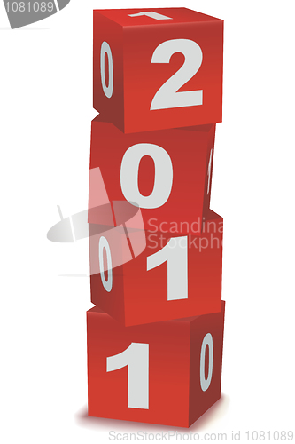 Image of 2011 text in blocks