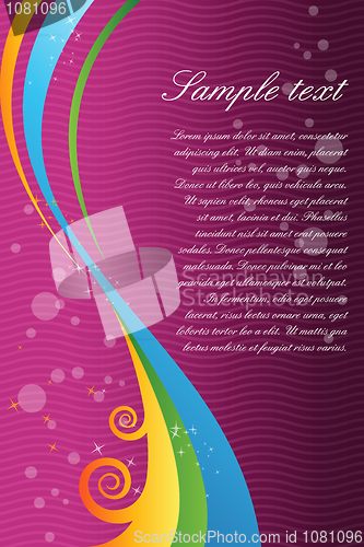 Image of vector background with colorful swirls