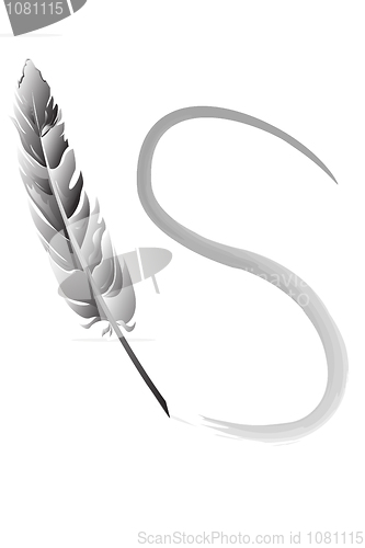 Image of feather writing