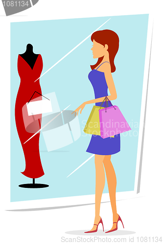 Image of shopping lady