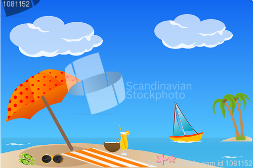 Image of colorful sea beach