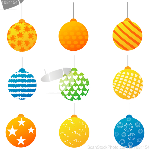 Image of colorful hanging balls