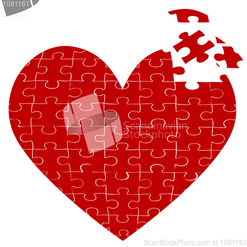 Image of heart jigsaw puzzle