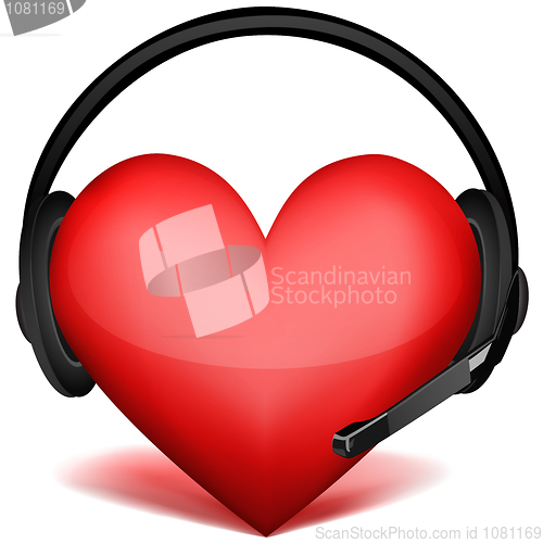 Image of headphone with heart