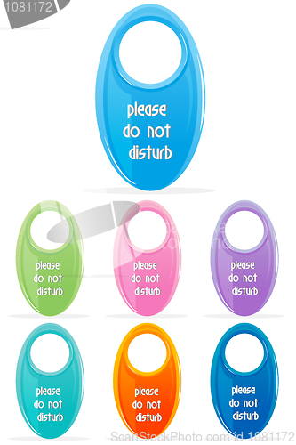 Image of colorful do not disturb tags