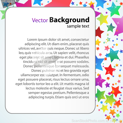 Image of vector text template