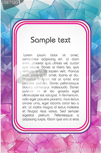 Image of text template