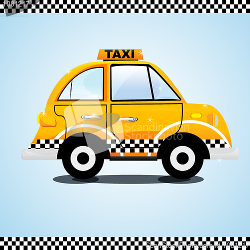 Image of taxi on the way