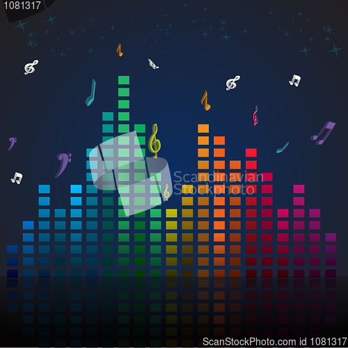 Image of colorful music card
