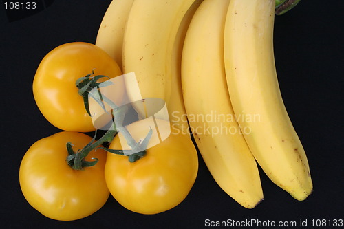 Image of Bananas and tomatos