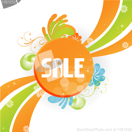 Image of colorful floral sale sign