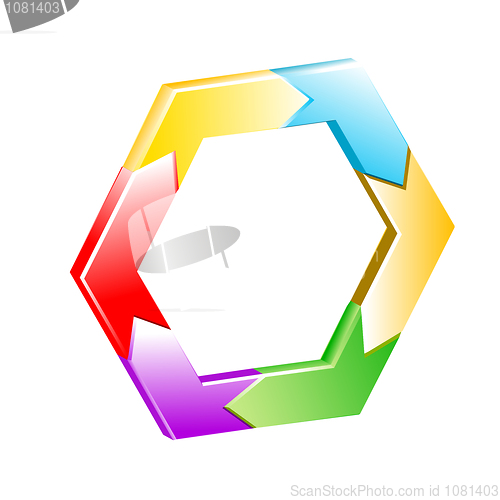 Image of hexagon vector background