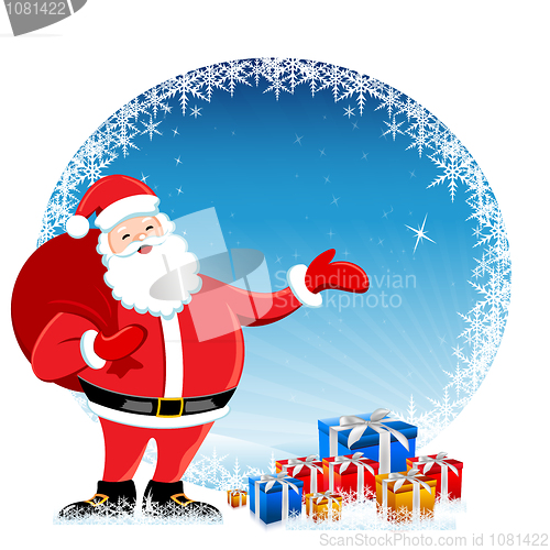 Image of santa in christmas card