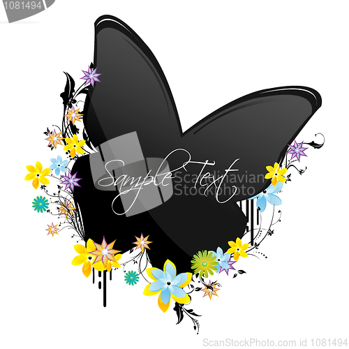 Image of butterfly on flowers