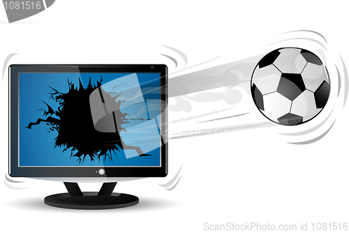 Image of football with tv