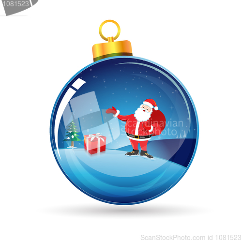 Image of merry christmas card with santa
