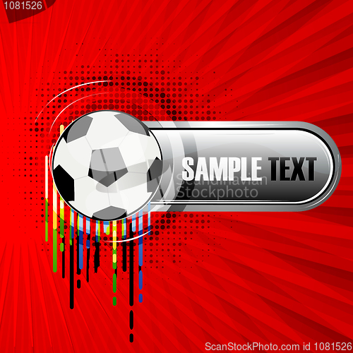 Image of abstract vector background with football