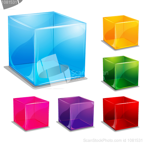 Image of colorful cubic vector background