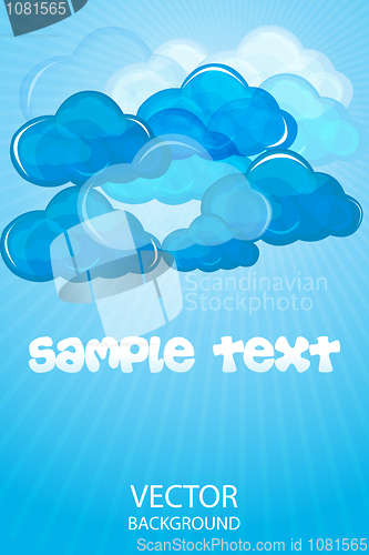 Image of vector background with clouds