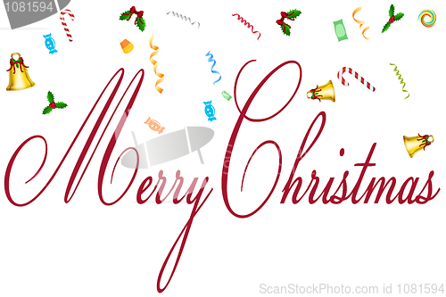 Image of greeting of merry christmas card