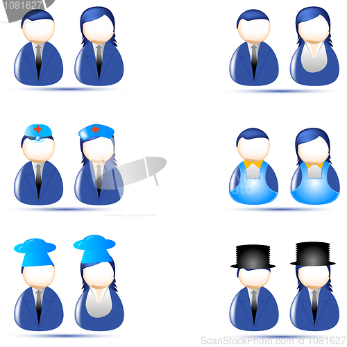 Image of human icon of different profession