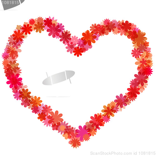 Image of Happy Valentines Day Heart of Floral-Shaped Bokeh