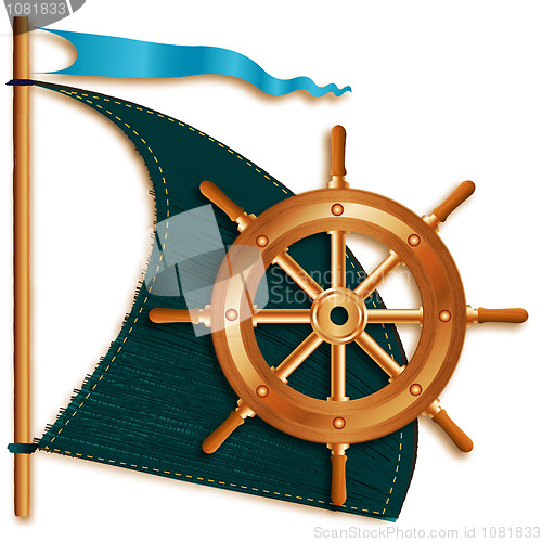 Image of Sail and wheel