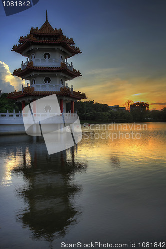 Image of Sunset at Singapore Chinese Garden 2