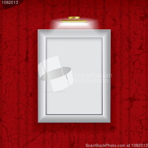 Image of abstract layout with frame and spotlight