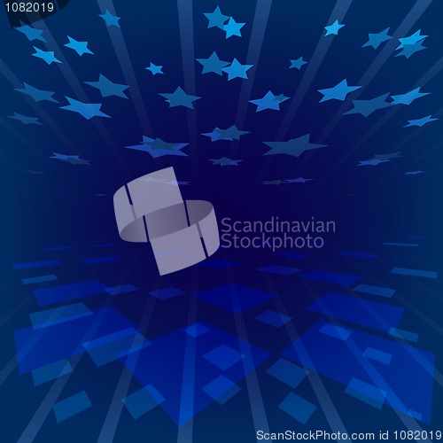 Image of abstract background blue stars