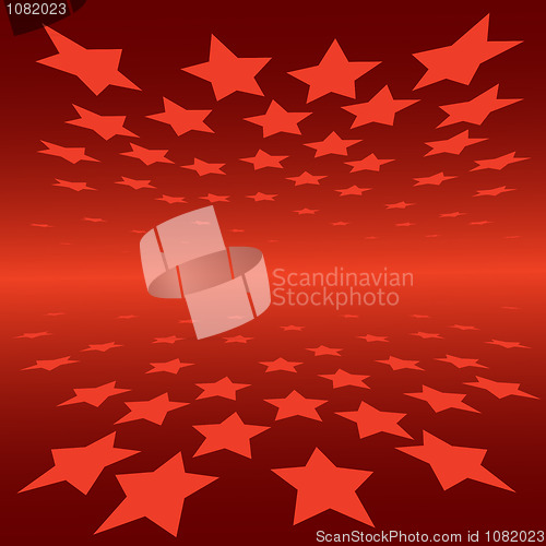 Image of abstract background red stars