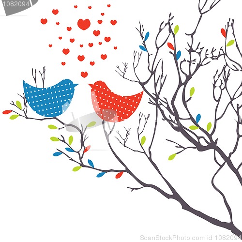 Image of Background with birds. Vector illustration