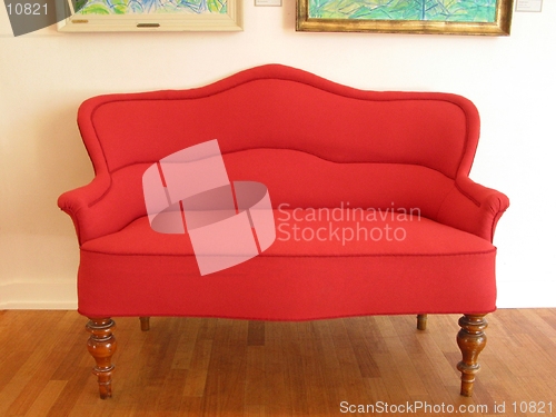 Image of Red sofa.