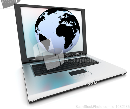 Image of 3D Web Icon - Internet