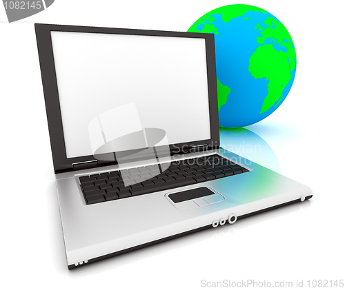 Image of 3D Web Icon - Internet
