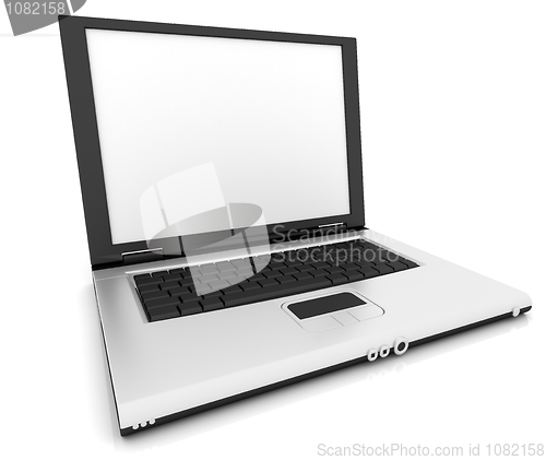 Image of Laptop On White Background