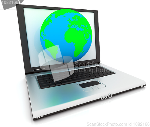 Image of 3D Web Icon - Internet