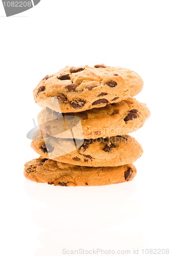 Image of Chocolate Chip Cookies isolated on the white
