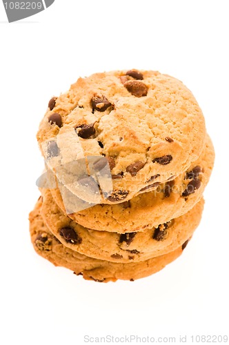 Image of Chocolate Chip Cookies isolated on the white