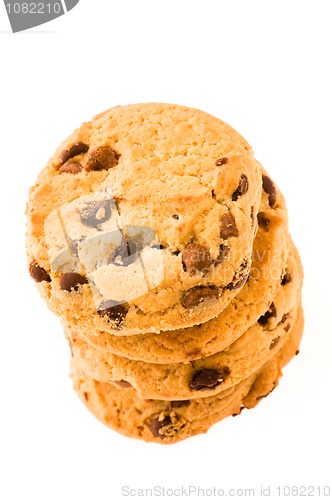 Image of Chocolate Chip Cookies isolated on the white
