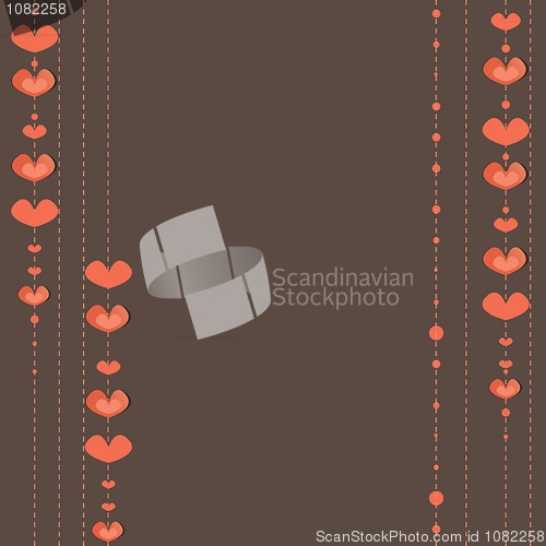 Image of Hearts Background .  Vector illustration