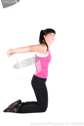 Image of Fitness instructor  isolated on white