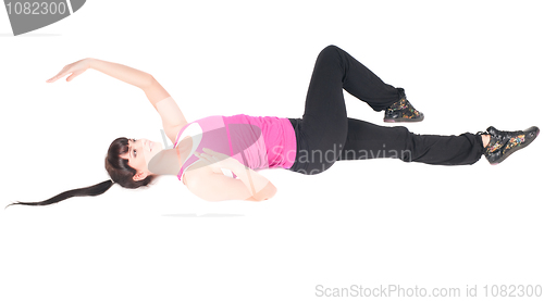 Image of Fitness instructor  isolated on white