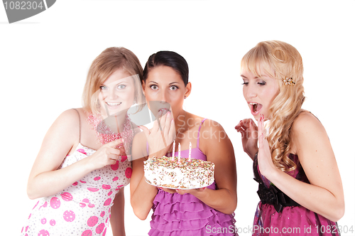Image of Party with three girls