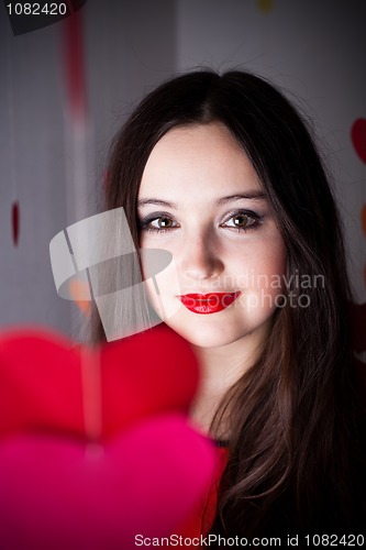 Image of woman on Valentine's day 