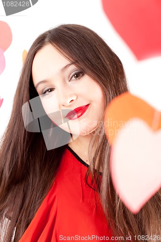 Image of woman on Valentine's day 