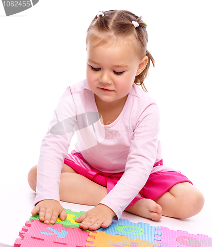 Image of Little girl with alphabet
