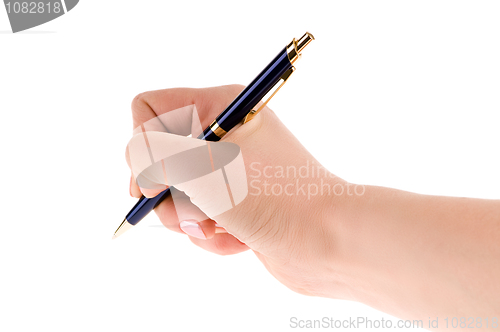 Image of pen in hand