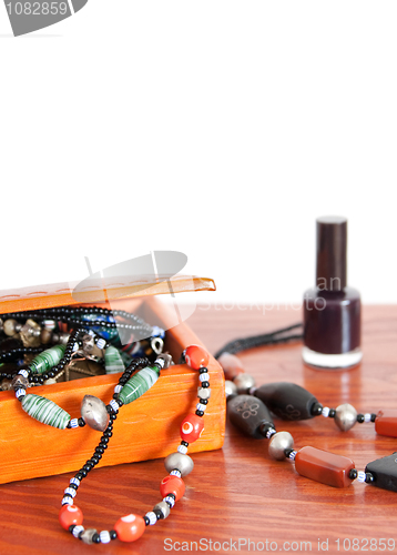 Image of African beads and necklaces