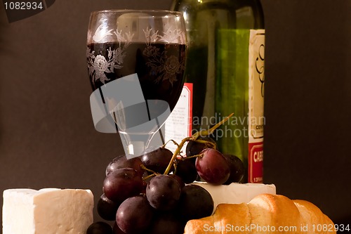 Image of Wine and cheese